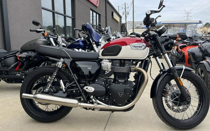 2023 Triumph Bonneville T100 Carnival Red Fusion White