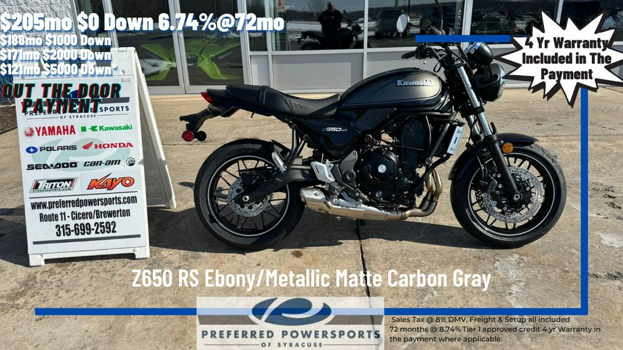 2024 Kawasaki Z650 RS Ebony/Metallic Matte Carbon Gray