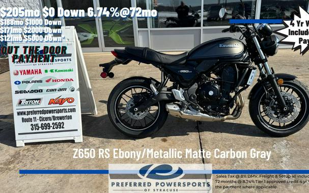 2024 Kawasaki Z650 RS Ebony/Metallic Matte Carbon Gray