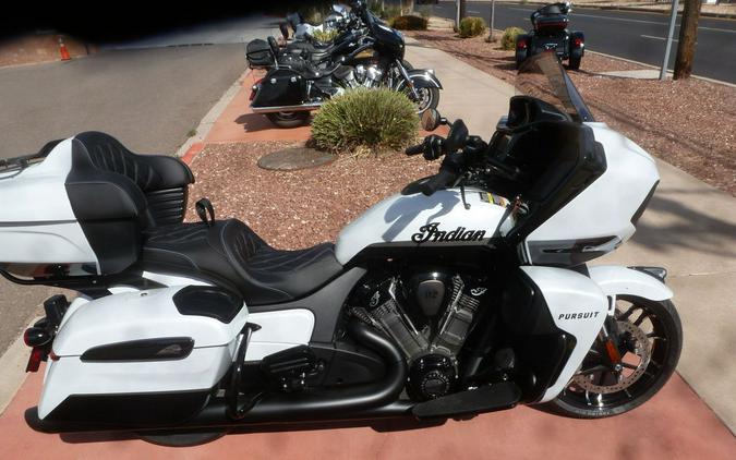 2026 Indian Motorcycle® Pursuit® Dark Horse® 112 Ghost White Metallic with Black Metallic