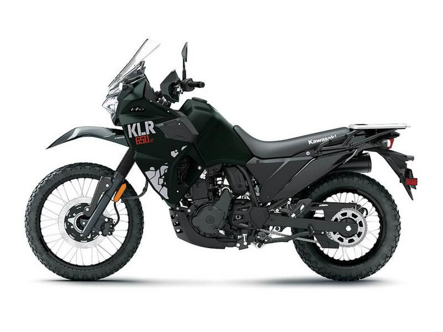 2025 Kawasaki KLR®650 S Metallic Matte Old School Green