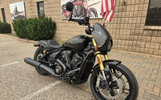 2026 Indian Motorcycle® 101 Scout® Black Crystal with Super Graphite
