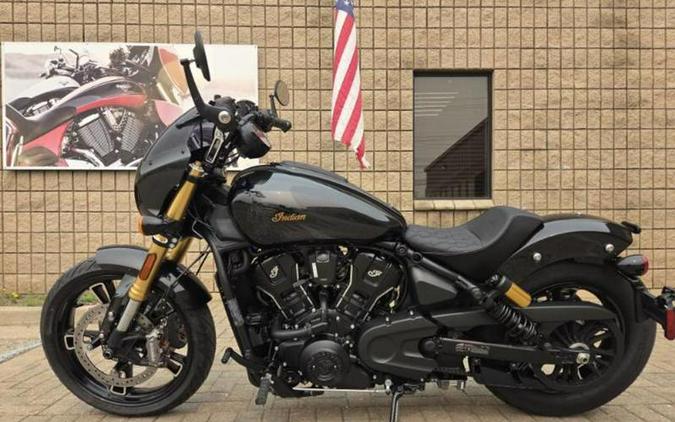2026 Indian Motorcycle® 101 Scout® Black Crystal with Super Graphite
