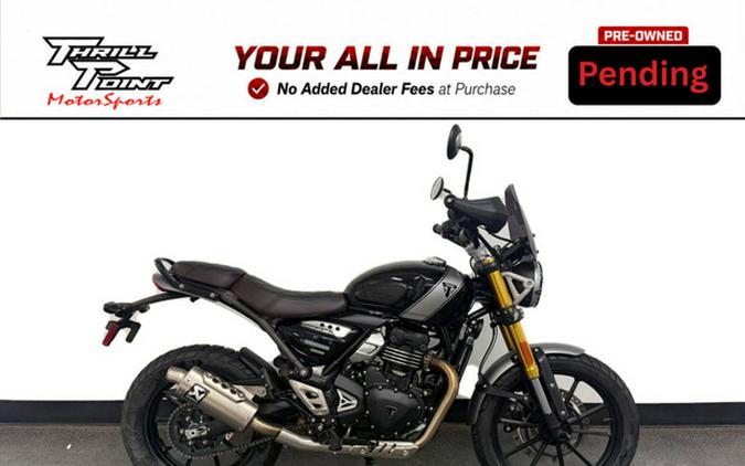 2025 Triumph Scrambler 400 X Phantom Black Silver Ice