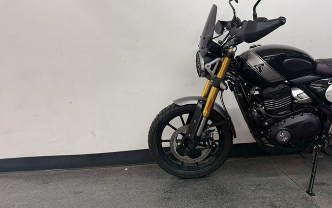 2025 Triumph Scrambler 400 X Phantom Black Silver Ice