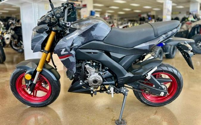 2024 Kawasaki Z125 PRO Cypher Camo Gray Matte/Metallic Matte Carbon Gray