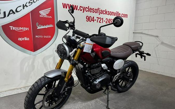 2024 Triumph Scrambler 400 X Carnival Red / Phantom Black