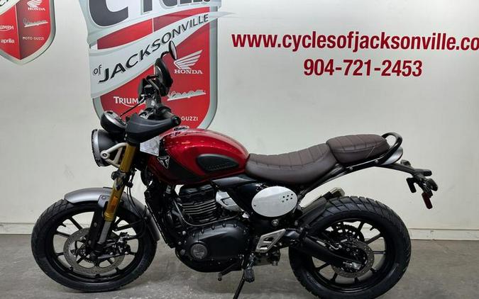 2024 Triumph Scrambler 400 X Carnival Red / Phantom Black