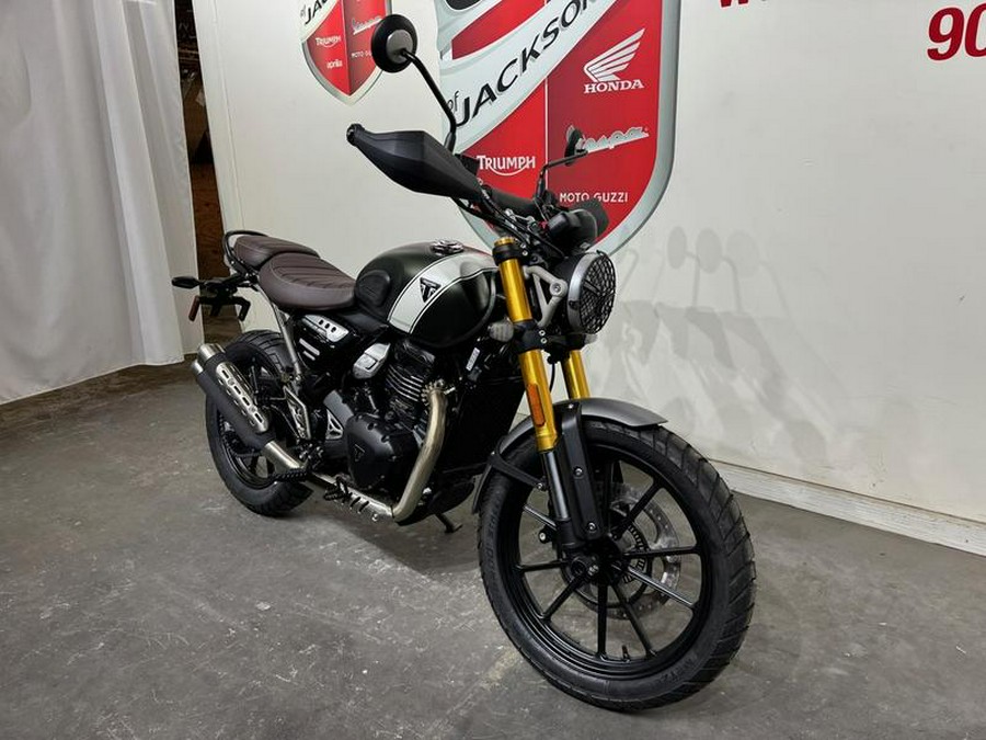 2024 Triumph Scrambler 400 X Matte Khaki Green / Fusion White