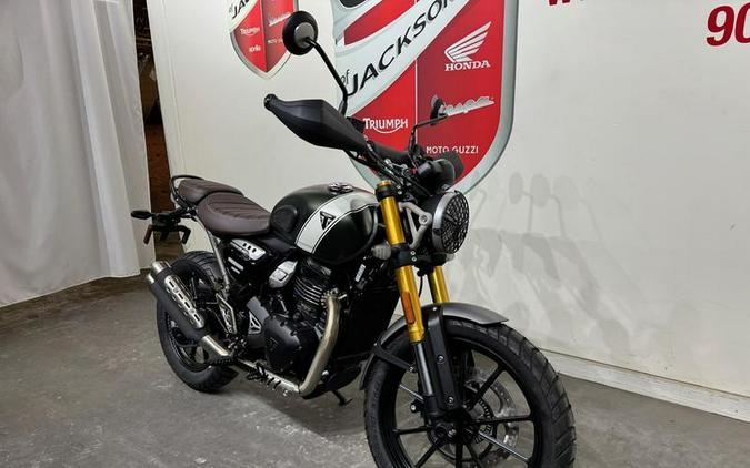 2024 Triumph Scrambler 400 X Matte Khaki Green / Fusion White