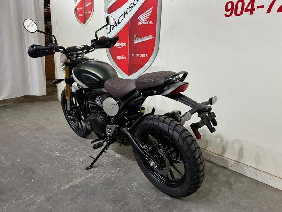 2024 Triumph Scrambler 400 X Matte Khaki Green / Fusion White