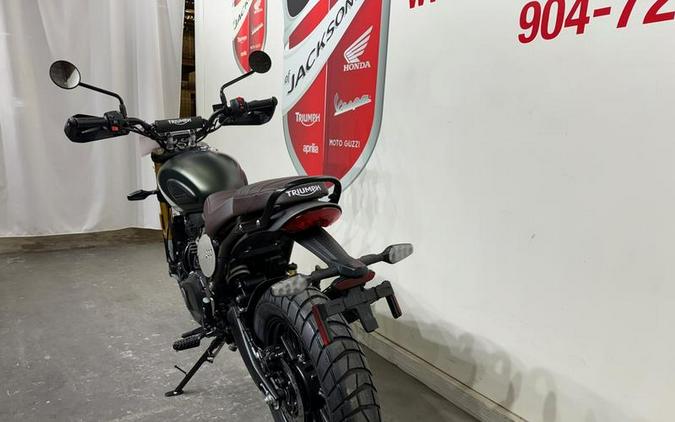 2024 Triumph Scrambler 400 X Matte Khaki Green / Fusion White