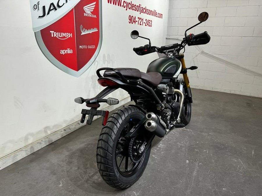 2024 Triumph Scrambler 400 X Matte Khaki Green / Fusion White