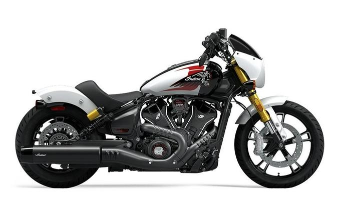 2025 Indian Motorcycle 101 SCOUT Ghost White Metallic with Graphics
