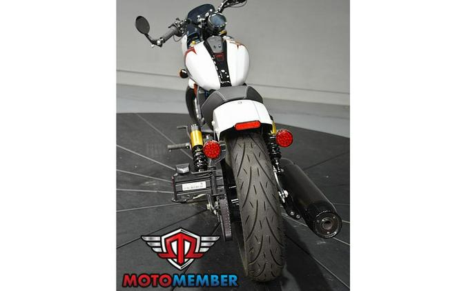 2025 Indian Motorcycle 101 SCOUT Ghost White Metallic with Graphics