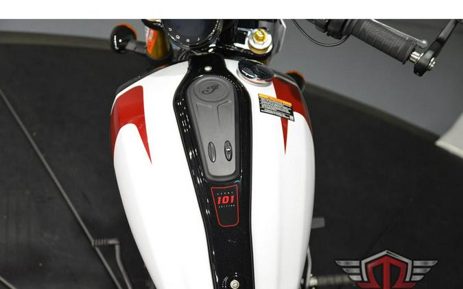 2025 Indian Motorcycle 101 SCOUT Ghost White Metallic with Graphics