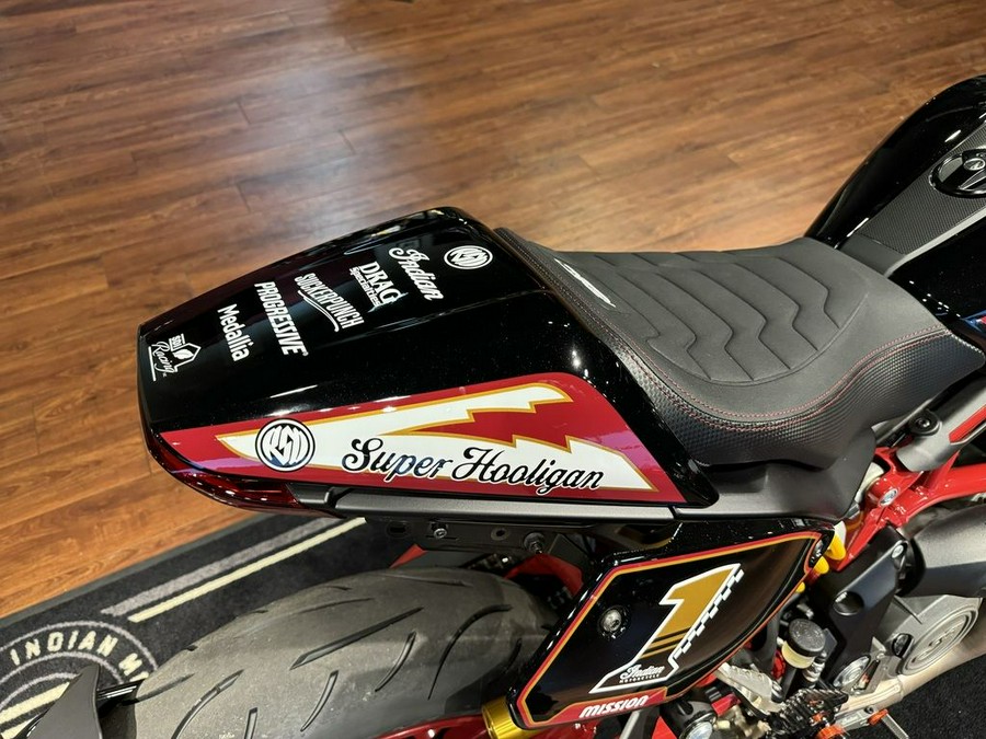 2024 Indian Motorcycle® FTR x RSD Super Hooligan Black Metallic with Super Hooligan Graphics