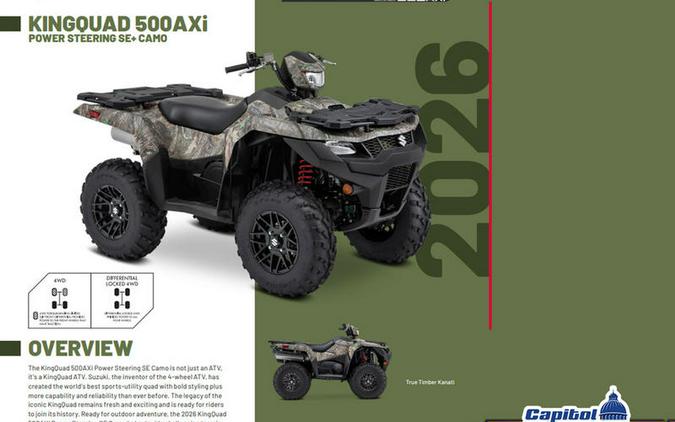 2025 Suzuki KingQuad 500AXi Power Steering SE Camo
