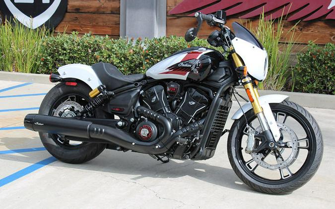 2025 Indian Motorcycle® 101 Scout® Ghost White Metallic with Graphics