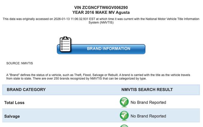 2016 MV Agusta F4 RR