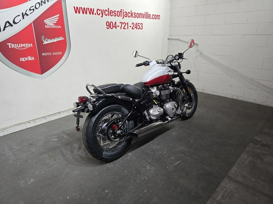 2025 Triumph Bonneville Speedmaster Snowdonia / Cranberry Red