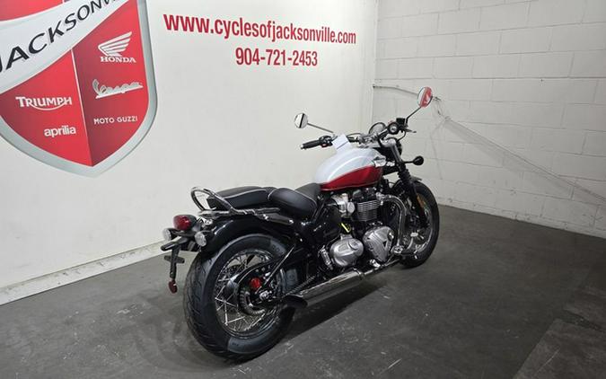 2025 Triumph Bonneville Speedmaster Snowdonia / Cranberry Red