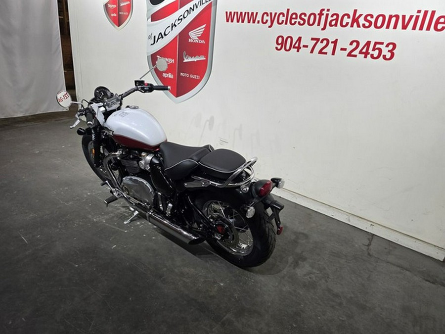 2025 Triumph Bonneville Speedmaster Snowdonia / Cranberry Red