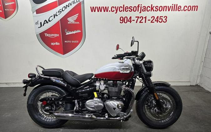 2025 Triumph Bonneville Speedmaster Snowdonia / Cranberry Red