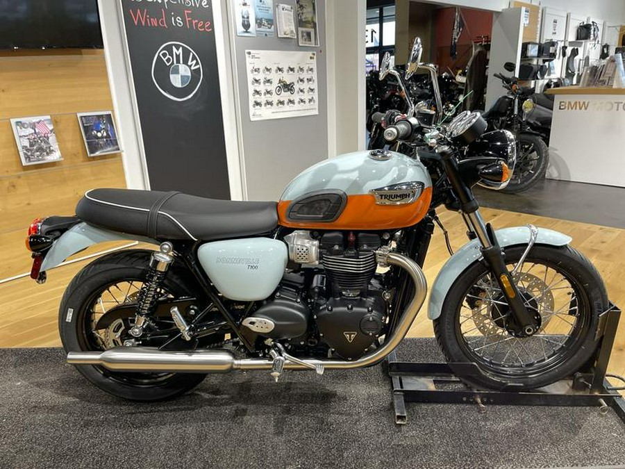 2023 Triumph Bonneville T100 Meriden Blue / Tangerine