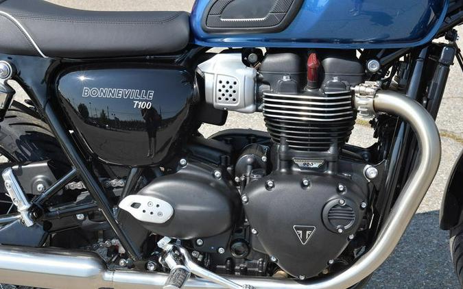 2023 Triumph Bonneville T100 Chrome Edition Cobalt Blue