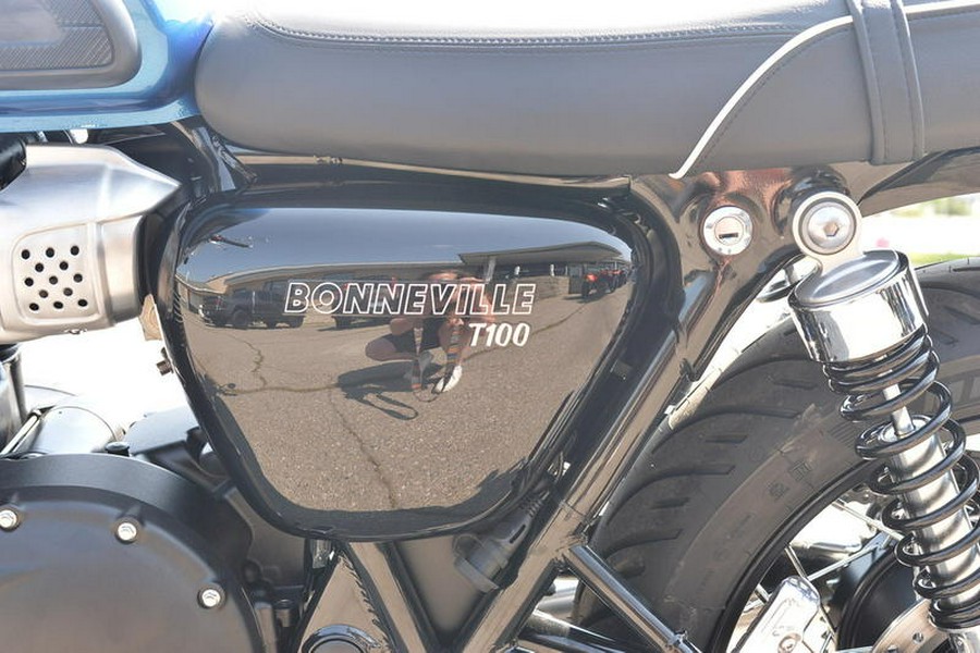 2023 Triumph Bonneville T100 Chrome Edition Cobalt Blue