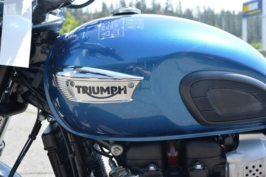 2023 Triumph Bonneville T100 Chrome Edition Cobalt Blue