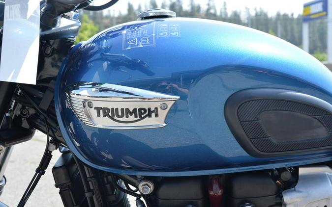 2023 Triumph Bonneville T100 Chrome Edition Cobalt Blue