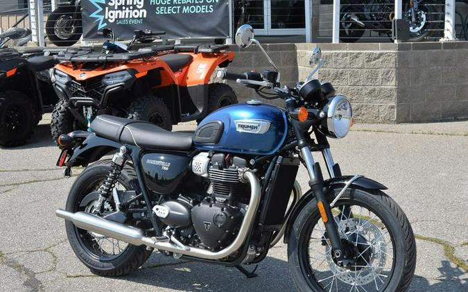 2023 Triumph Bonneville T100 Chrome Edition Cobalt Blue