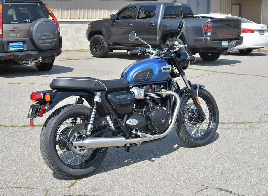 2023 Triumph Bonneville T100 Chrome Edition Cobalt Blue