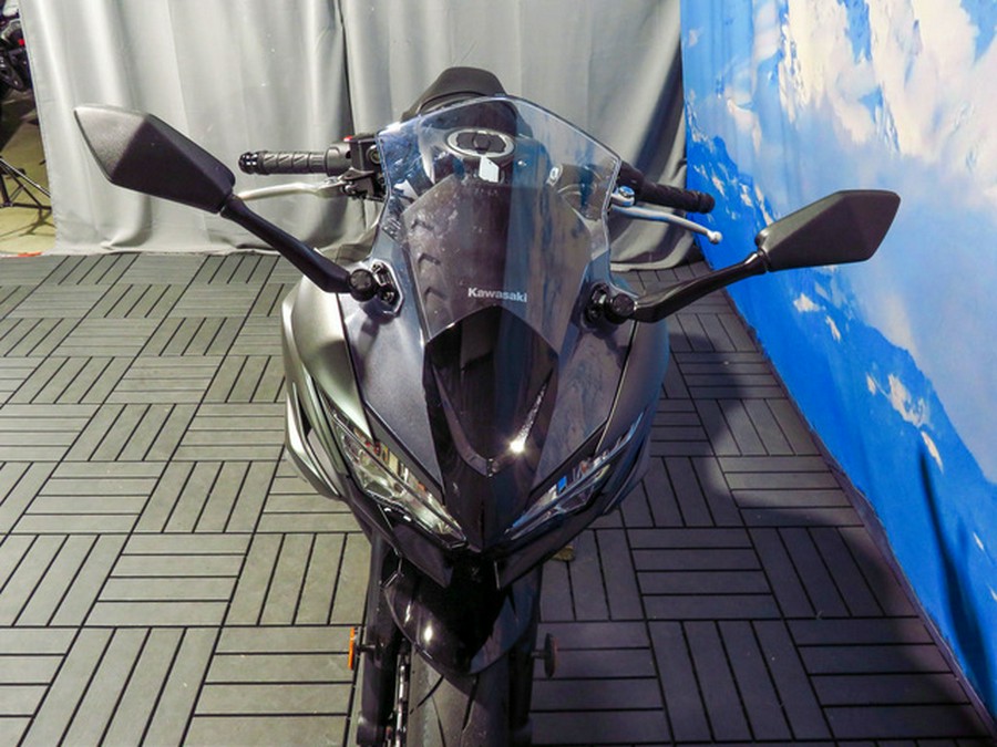 2024 Kawasaki Ninja 650 Metallic Matte Graphenesteel Gray/Ebony Metallic Matte Dark GrayMetallic Spark