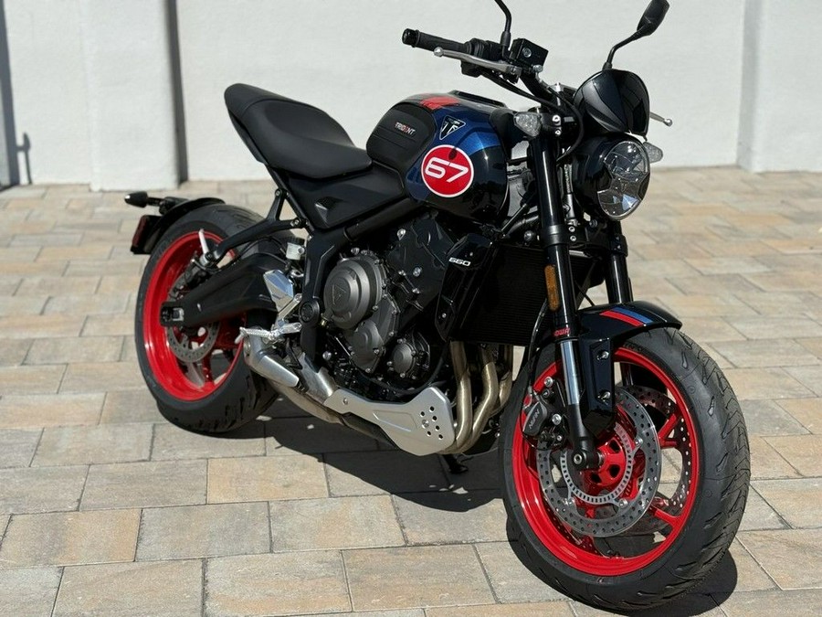2026 Triumph Trident 660 Triple Tribute Edition Sapphire Black and Cobalt Blue
