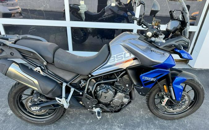 2022 Triumph Tiger 850 Sport Graphite Caspian Blue