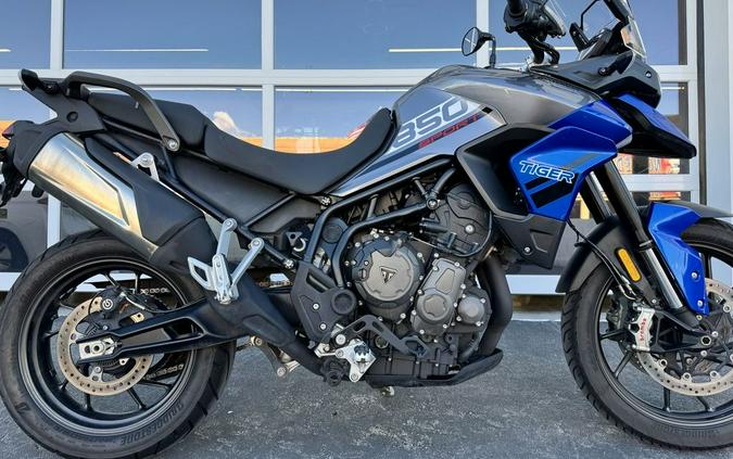 2022 Triumph Tiger 850 Sport Graphite Caspian Blue