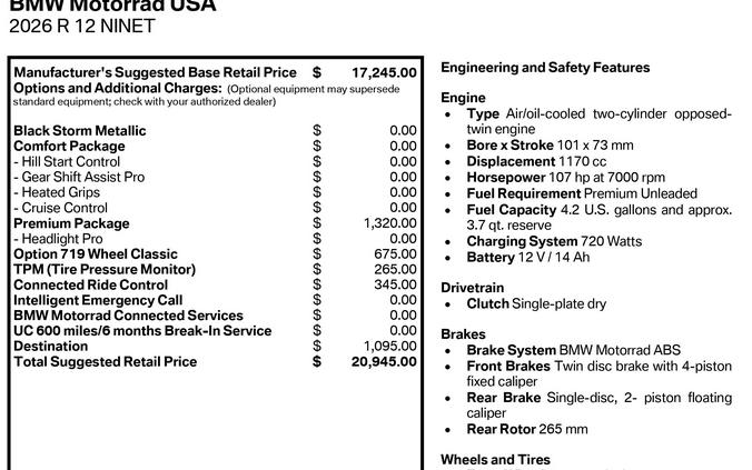 2026 BMW R 12 nineT
