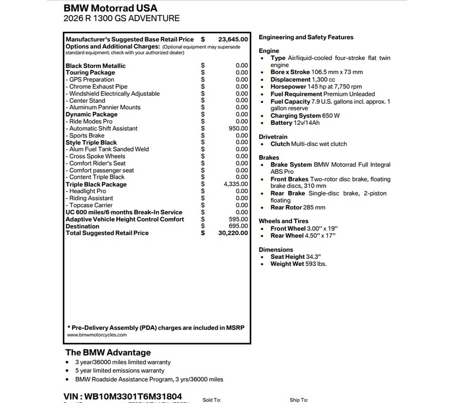 2026 BMW R 1300 GS ADVENTURE
