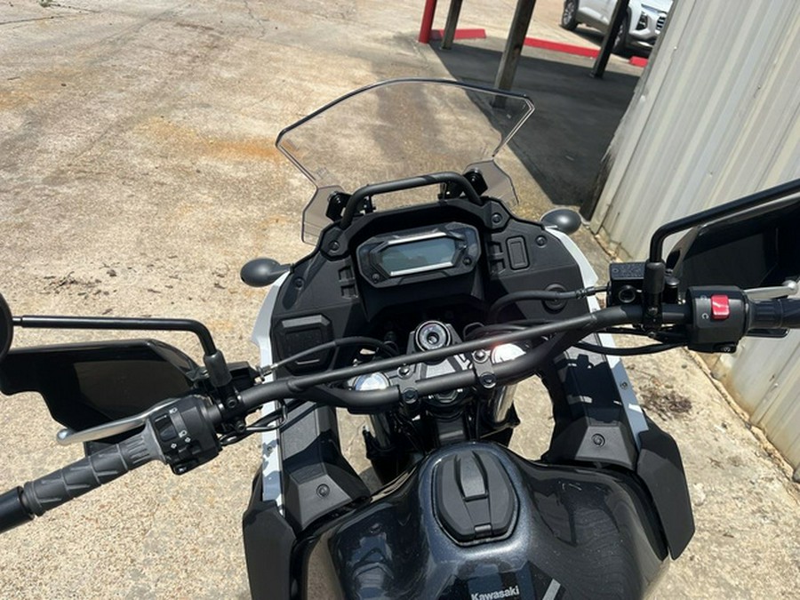 2025 Kawasaki KLR 650 Pearl Crystal WhiteMetallic Carbon Gray