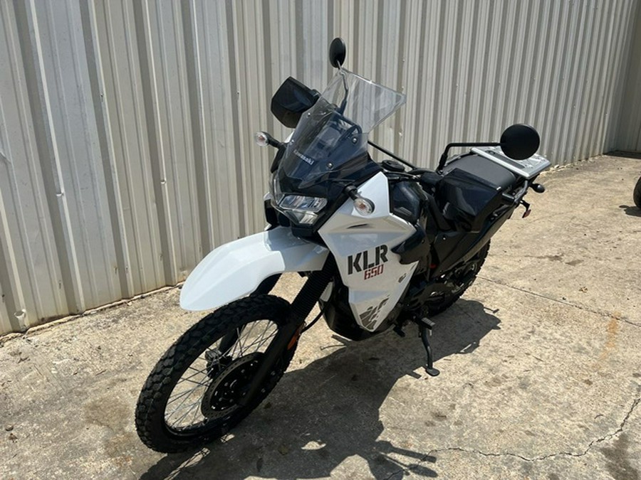 2025 Kawasaki KLR 650 Pearl Crystal WhiteMetallic Carbon Gray