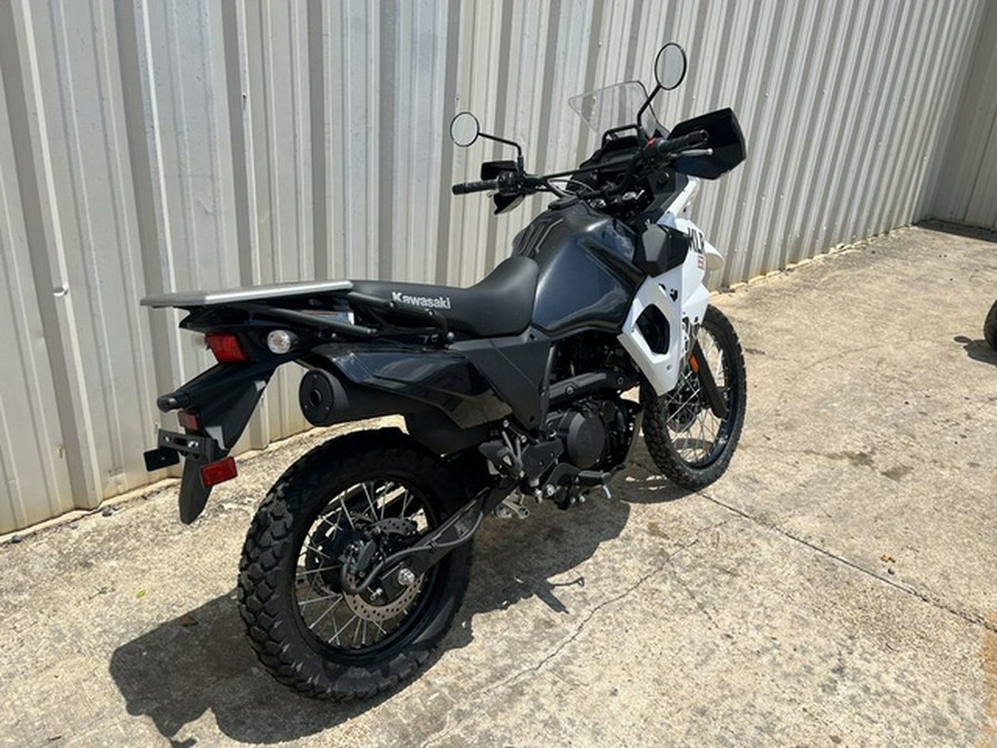 2025 Kawasaki KLR 650 Pearl Crystal WhiteMetallic Carbon Gray