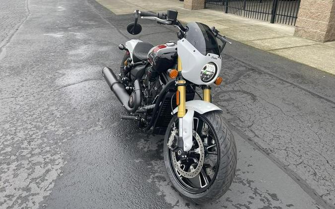 2025 Indian Motorcycle® 101 Scout® Ghost White Metallic with Graphics