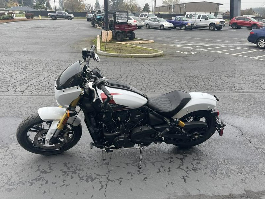 2025 Indian Motorcycle® 101 Scout® Ghost White Metallic with Graphics