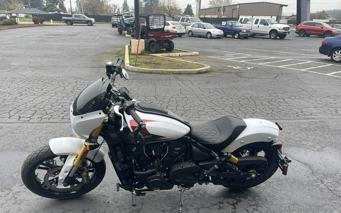 2025 Indian Motorcycle® 101 Scout® Ghost White Metallic with Graphics