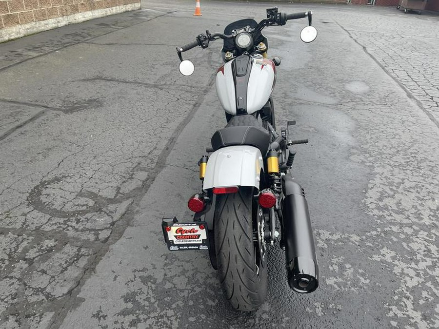 2025 Indian Motorcycle® 101 Scout® Ghost White Metallic with Graphics