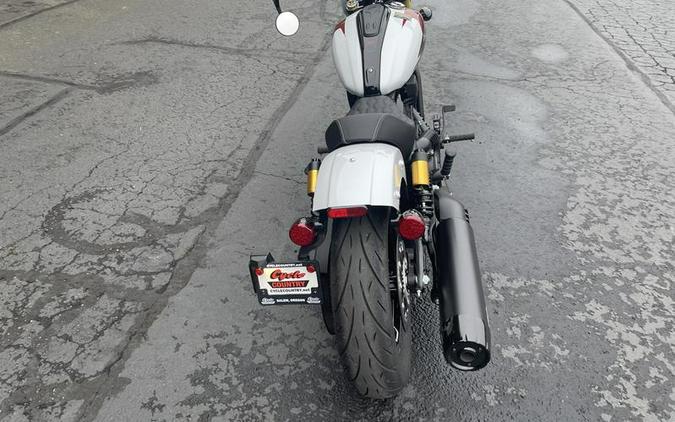 2025 Indian Motorcycle® 101 Scout® Ghost White Metallic with Graphics