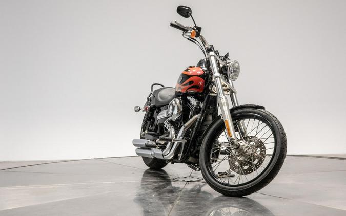 2010 HARLEY-DAVIDSON FXDWG WIDE GLIDE in Black w/ Flames with 16,100 miles